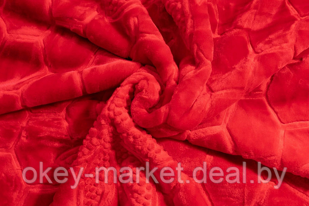 Плед Elway Suzan 160х210 с тисненым узором, красный, фото 2