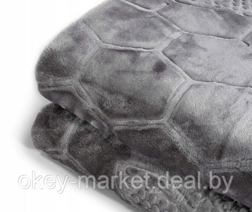 Плед Elway Suzan 160х210 с тисненым узором, серый, фото 3