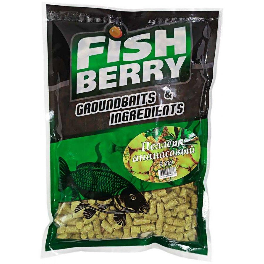 FishBerry Пеллетс быстрорастворимый ананас 8мм - 1 кг - фото 1 - id-p159953094