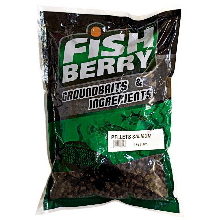FishBerry Пеллетс карповый (лосось, цв. -темный) 6мм - 1 кг - фото 1 - id-p159953101