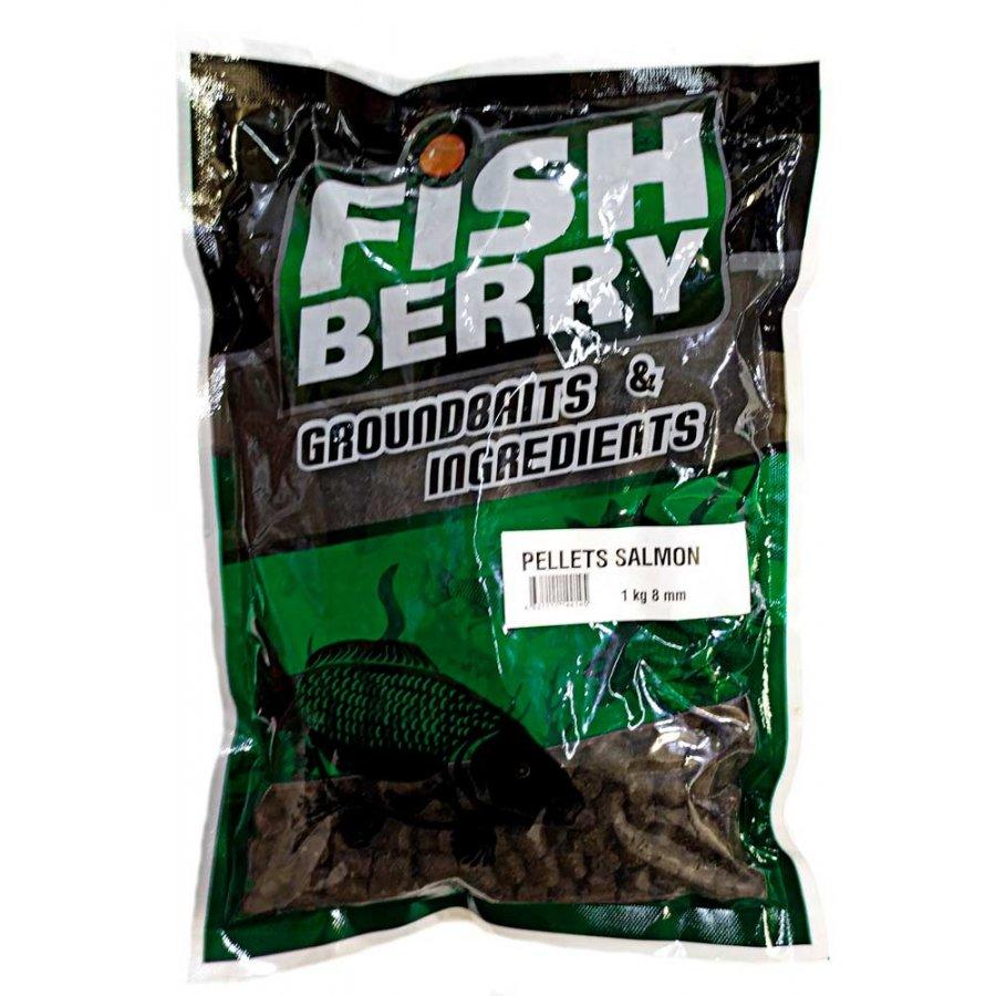 FishBerry Пеллетс карповый (лосось, цв. -темный) 8мм - 1 кг - фото 1 - id-p159953102