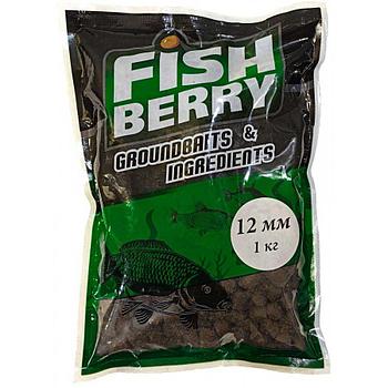 FishBerry Пеллетс карповый (лосось, цв. -темный) 12мм - 1 кг