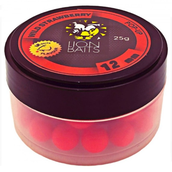 Lion Baits Бойл (pop-up) Wild Strawberry 12 мм - 25 г - фото 1 - id-p159953141