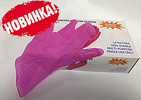 Перчатки одноразовые (нитрил/винил) (розовые) "Wally Plastic" - 100 шт (50 пар), XS, S, M, L