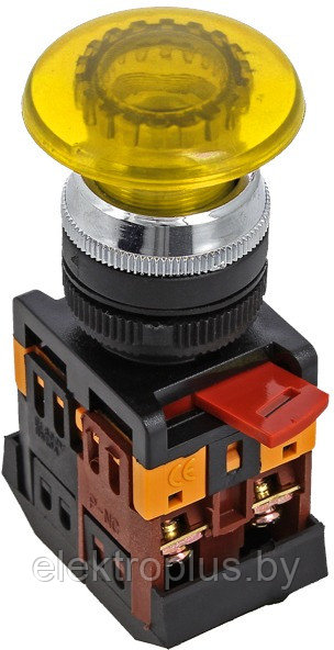 Кнопка "Гриб" с подсветкой AELA-22 (NO+NC) 380В желтая EKF PROxima - фото 1 - id-p72163065