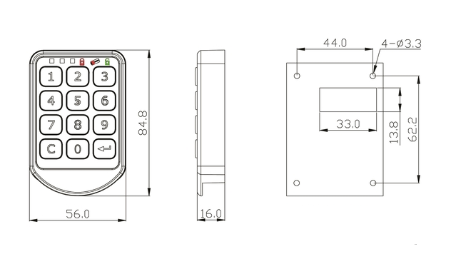 Замок электронный для мебели и ящиков PW-012 M - фото 7 - id-p159972453