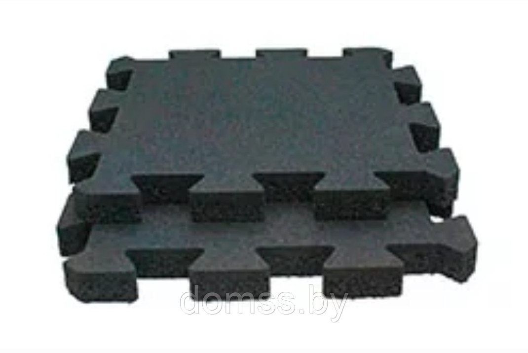 Резиновые маты-пазл Mats Puzzle 10х1000х1000мм черный Монолитное основание - фото 2 - id-p159924594
