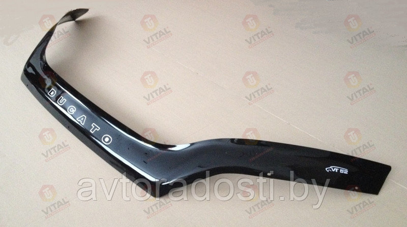 Дефлектор капота для Fiat Ducato (2014-) с заходом на фары / Фиат Дукато [FT20] VT52 - фото 2 - id-p75800186