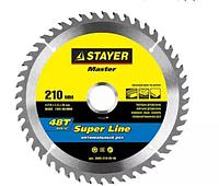 STAYER Super line 210 x 30мм 48Т, диск пильный по дереву, точный рез