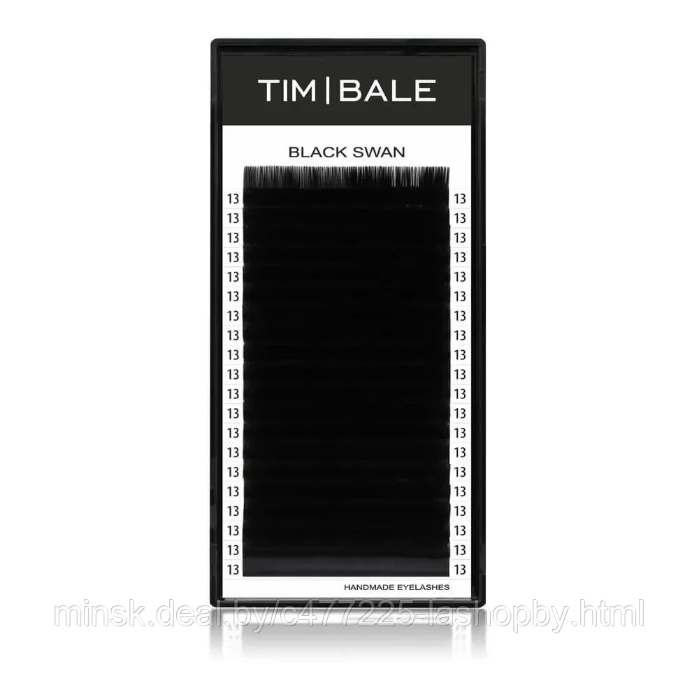 Ресницы чёрные TimBale Black Swan, 20 линий, поразмерно