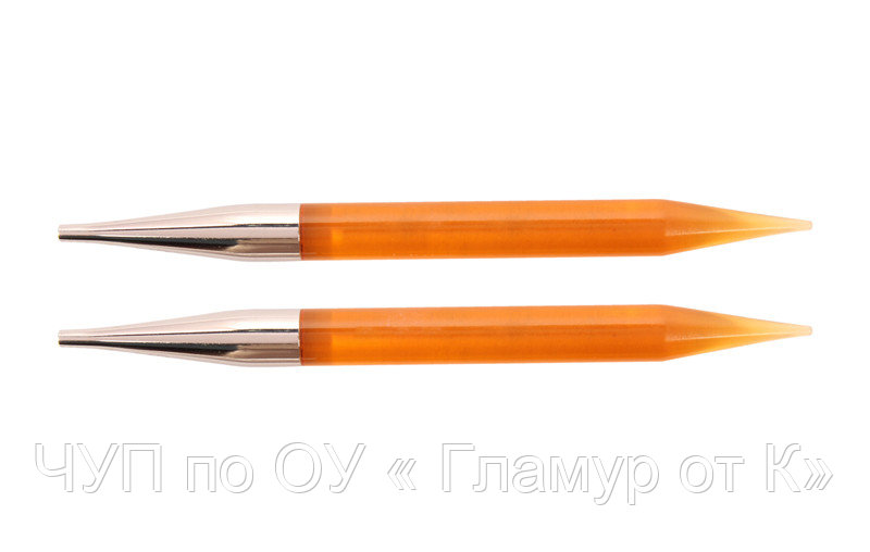 51262 Knit Pro Спицы съемные Trendz 10мм для длины тросика 28-126см, акрил, оранжевый, 2шт