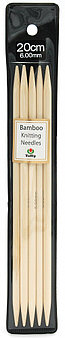 KND080600 Tulip Спицы чулочные Bamboo  6мм / 20см, натуральный бамбук, уп.5шт.
