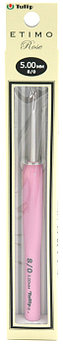 Tulip Крючок для вязания с ручкой ETIMO Rose арт.TER-10E  5мм, алюминий / пластик