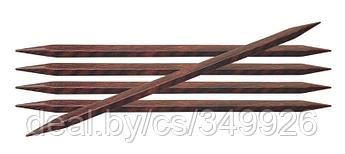 25116 Knit Pro Спицы чулочные Cubics 6мм /20см дерево, коричневый, 5шт