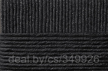 Пряжа для вязания ПЕХ Осенняя (25% шерсть, 75% ПАН) 5х200г/150м цв.002 черный