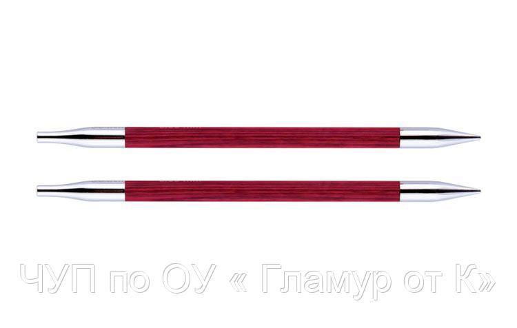 29259 Knit Pro Спицы съемные Royale 6мм для длины тросика 28-126см, ламинированная береза, розовый леденец,