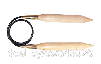 35804 Knit Pro Спицы круговые Jumbo Birch 35мм/100см, береза, натуральный