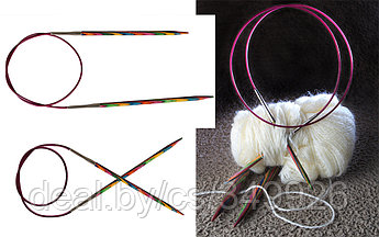 20989 Knit Pro Спицы круговые Symfonie 4,5мм/25см, дерево, многоцветный