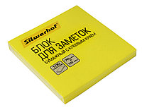 Блок самоклеящийся бумажный Silwerhof 682161-05 76x76мм 100лист. 75г/м2 неон желтый, арт. 1204468(работаем с
