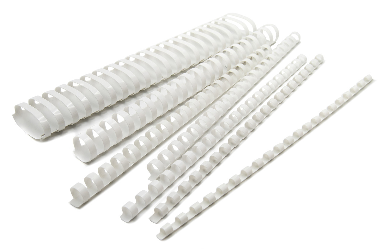 Пружины для переплета пластиковые Silwerhof d=6мм 2-20лист A4 белый (100шт) (1373584), арт.1385014(работаем с