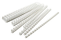 Пружины для переплета пластиковые Silwerhof d=8мм 21-40лист A4 белый (100шт) (1373585), арт. 1385043(работаем