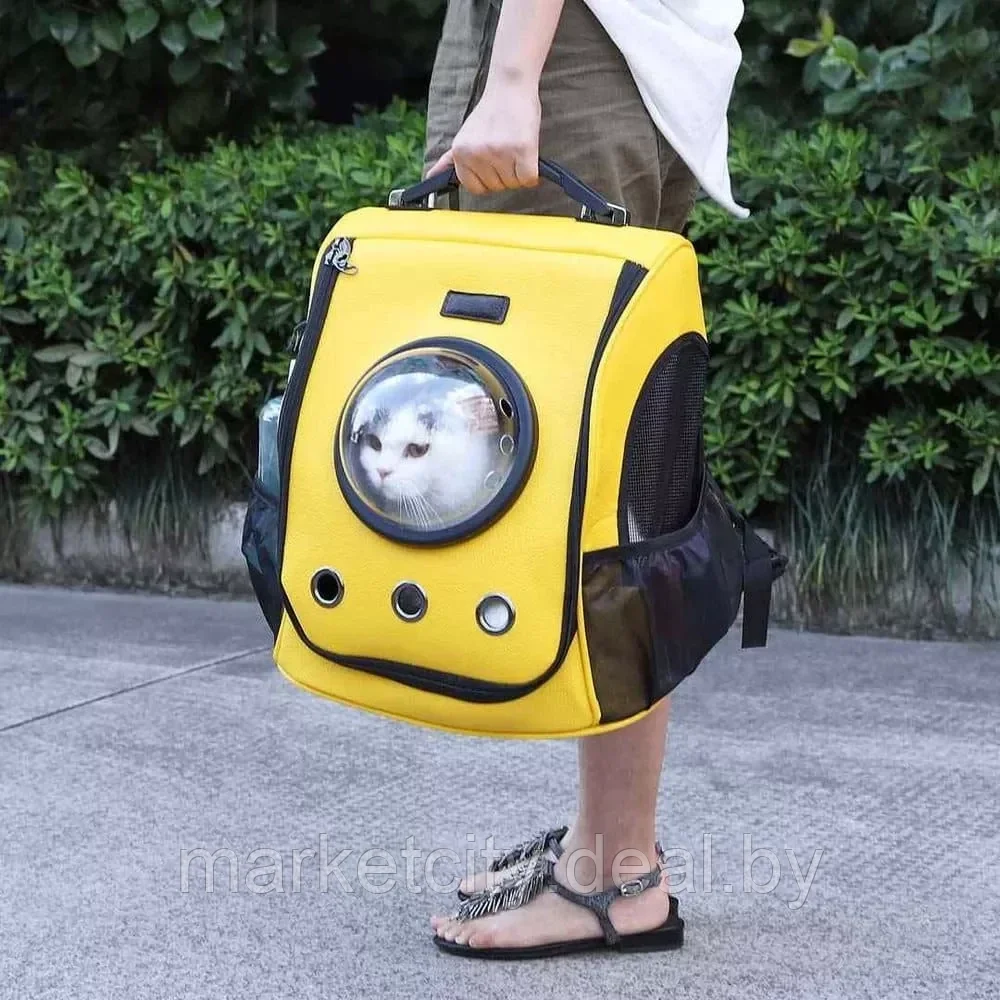 Рюкзак-переноска для животных Xiaomi Little Beast Star Pet Bag (XN11-5001) желтый - фото 7 - id-p160071870