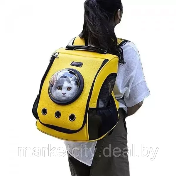 Рюкзак-переноска для животных Xiaomi Little Beast Star Pet Bag (XN11-5001) желтый - фото 8 - id-p160071870