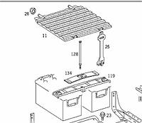 Крышка аккумулятора Mercedes Atego