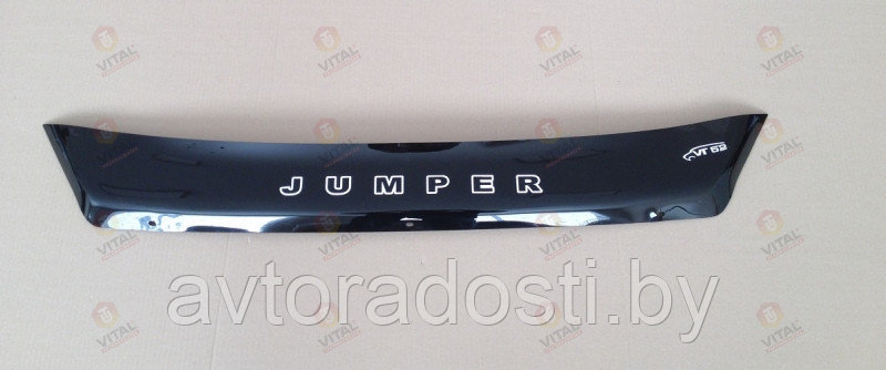Дефлектор капота для Citroen Jumper (2014-) "от фары до фары" / Ситроен Джампер [CN19] VT52 - фото 1 - id-p123274072