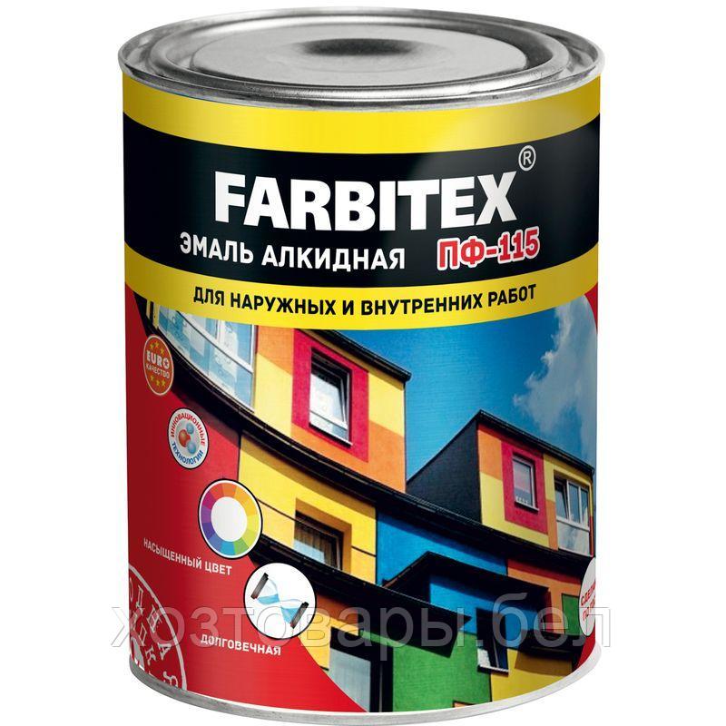 Эмаль алкидная ПФ-115 темно-серый 0,8кг. FARBITEX