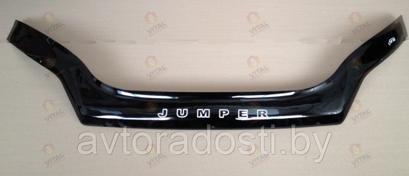 Дефлектор капота для Citroen Jumper (2014-) с заходом на фары / Ситроен Джампер [CN18] VT52