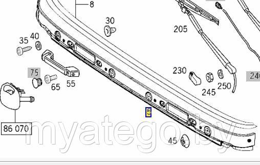 Накладка механизма стеклоочистителей Mercedes Atego