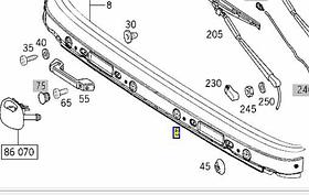 Накладка механизма стеклоочистителей Mercedes Atego