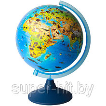 Глобус зоогеографический диаметр  25см на синей подставке