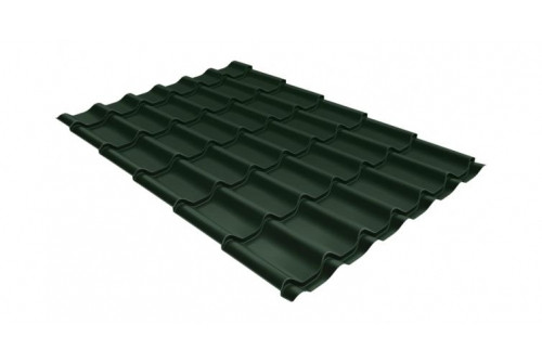 Металлочерепица классик Grand Line 0,5 GreenCoat Pural BT RR 11 темно-зеленый (RAL 6020 хромовая зелень)