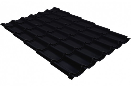 Металлочерепица классик 0,5 Satin Мatt RAL 9005 черный