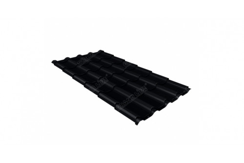 Металлочерепица камея 0,5 Rooftop Matte RAL 9005 черный
