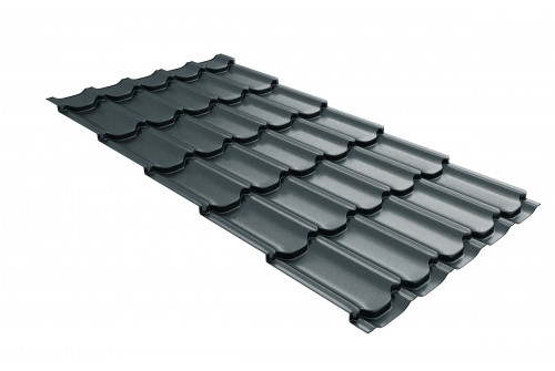 Металлочерепица квинта плюс 0,5 GreenCoat Pural BT, matt RR2Н3 (RAL 7016 антрацитово-серый)