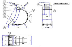 Ковш VOLVO BL71/BL61, 400 мм, (комплект с пальцами)