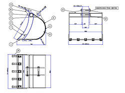 Ковш VOLVO BL71/BL61, 800 мм, (комплект с пальцами)