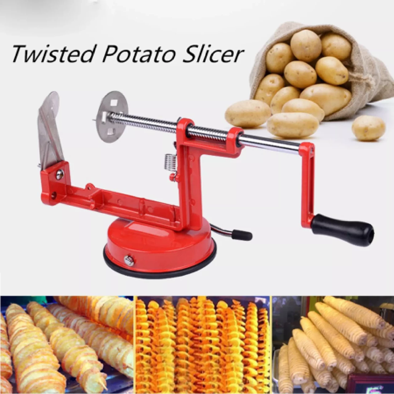 Машинка для резки картофеля спиралью Spiral Potato Slicer - фото 1 - id-p160159320