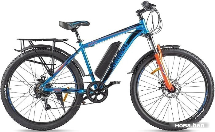 Электровелосипед Eltreco XT 800 New (синий/оранжевый)