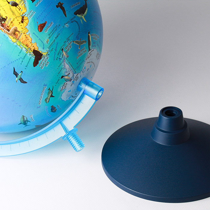 Глобус Globen зоогеографический диаметр 25см на синей подставке - фото 5 - id-p160180100