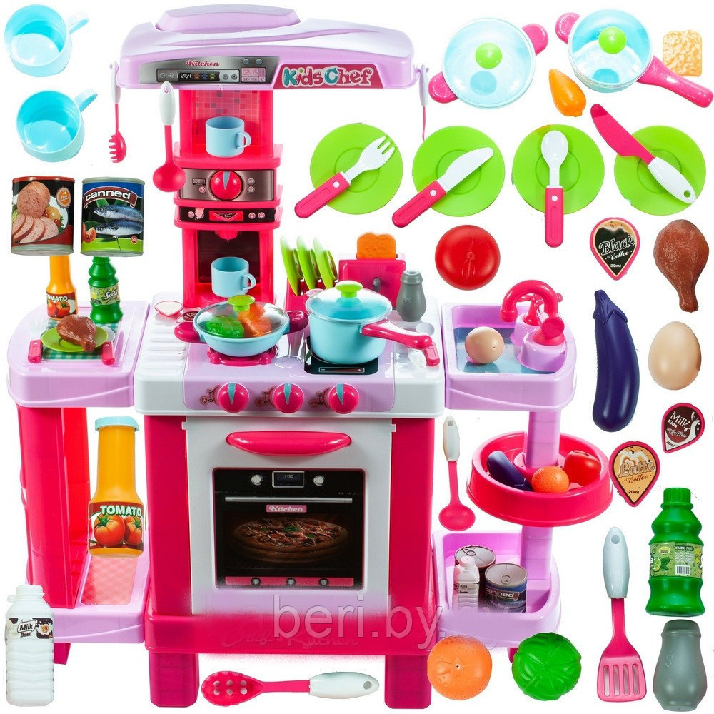 008-938 Детская кухня Kids Kitchen, игровая интерактивная с микроволновкой, кофемашиной, высота 87 см - фото 3 - id-p160179744