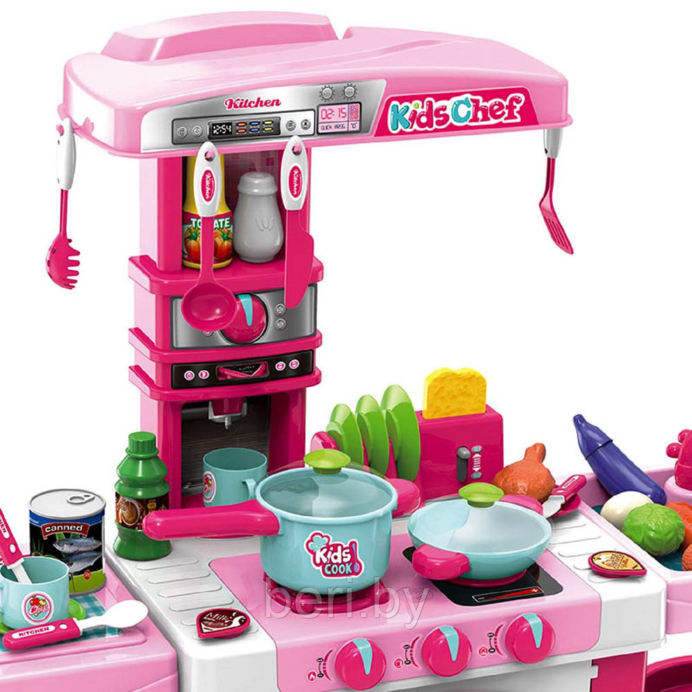 008-938 Детская кухня Kids Kitchen, игровая интерактивная с микроволновкой, кофемашиной, высота 87 см - фото 2 - id-p160179744