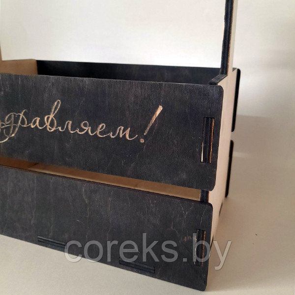 Деревянный подарочный ящик (темный) - фото 3 - id-p160180843