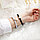 Парные браслеты-неразлучники с магнитами-сердечками "Вирсенн" (мраморный говлит-шунгит), фото 6