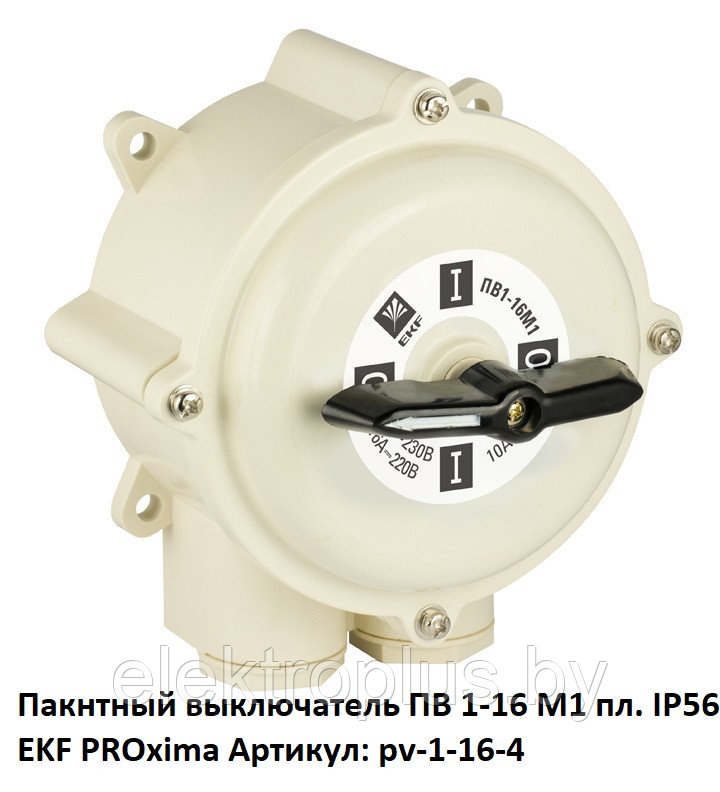 Пакетный выключатель ПВ 1-полюсной IP56 EKF PROxima - фото 4 - id-p72163270