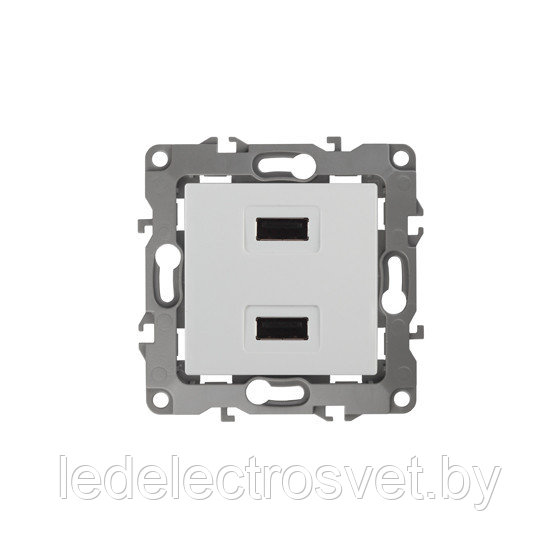 12-4110-01 ЭРА Устройство зарядное USB, 230В/5В-2100мА, IP20, Эра12, белый - фото 1 - id-p160194409