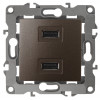 12-4110-13 ЭРА Устройство зарядное USB, 230В/5В-2100мА, IP20, Эра12, бронза - фото 1 - id-p160194415